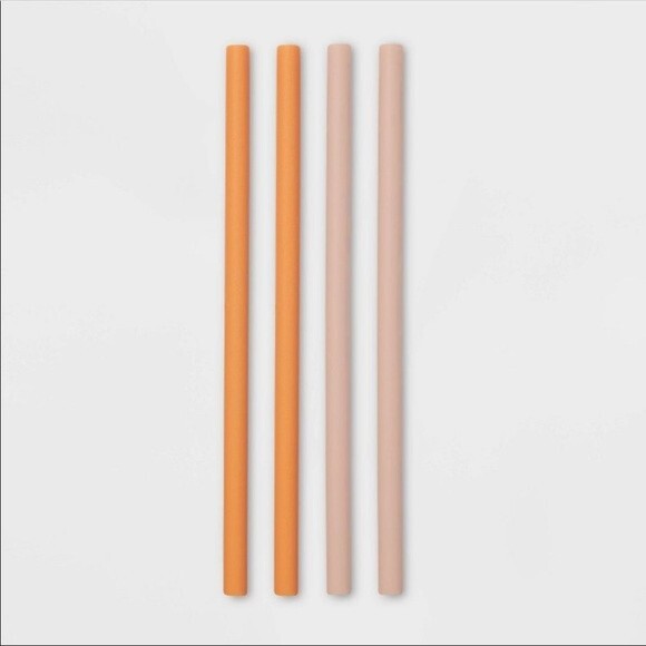 24 Piece Bundle Stainless Steel Silicone Straws - Picture 2 of 3